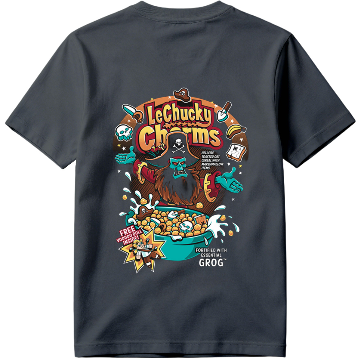 LeChucky Charms: Hellfire Toasted Oat Cereal with Voodoo Doll and Grog - Tee