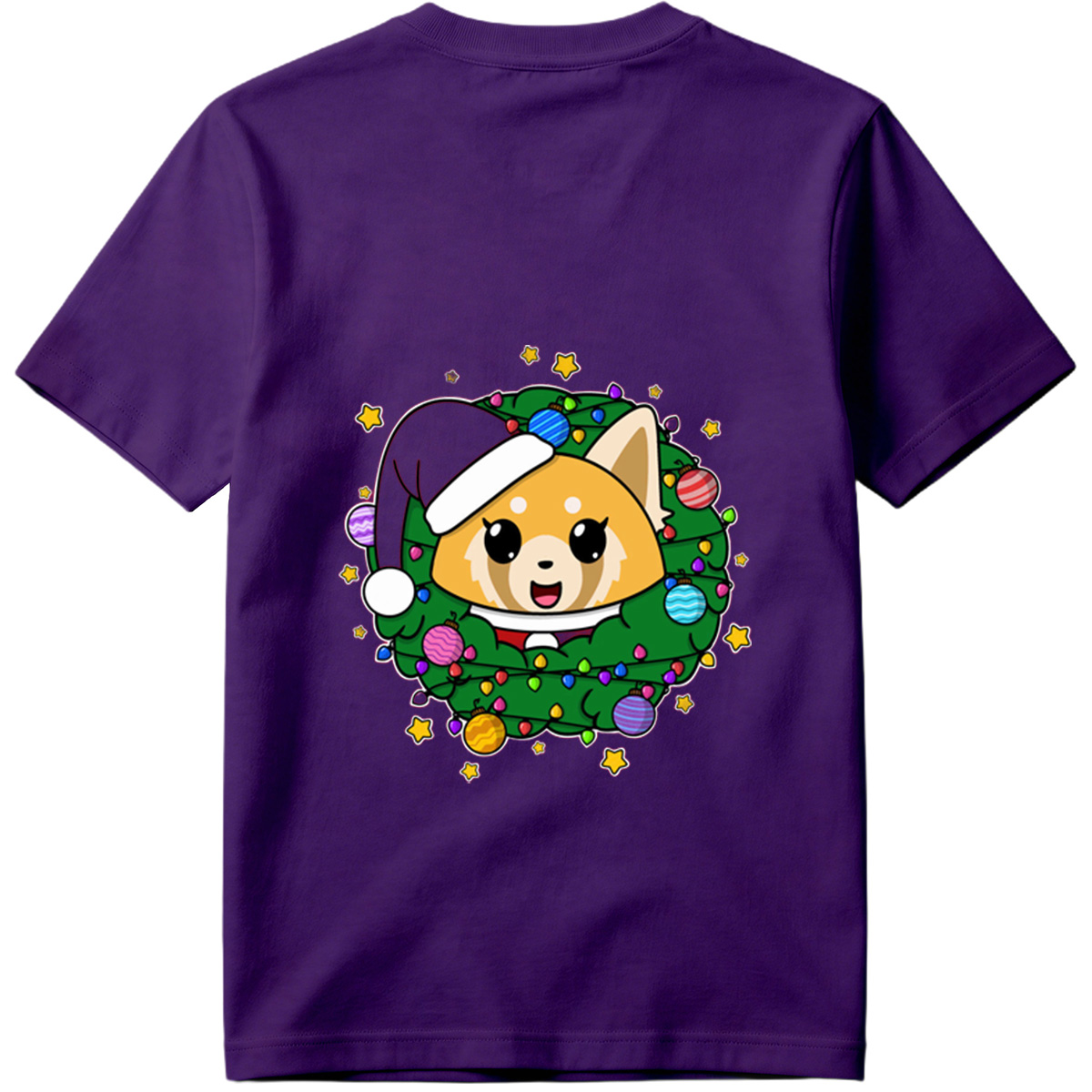 Chibi Dog in Christmas Wreath - Tee