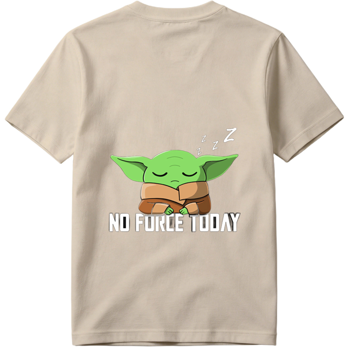 Baby Yoda Sleeping No Force Today - Tee