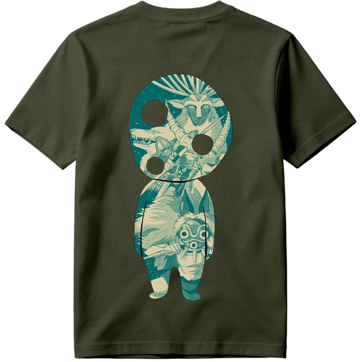 Princess Mononoke: San and Moro in a KAWS Style Artwork - Tee