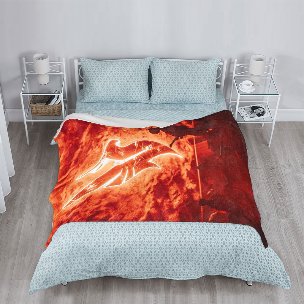 Imagine Dragons Live Performance with Dramatic Red Sky and Glowing Logo Projection - Blankets