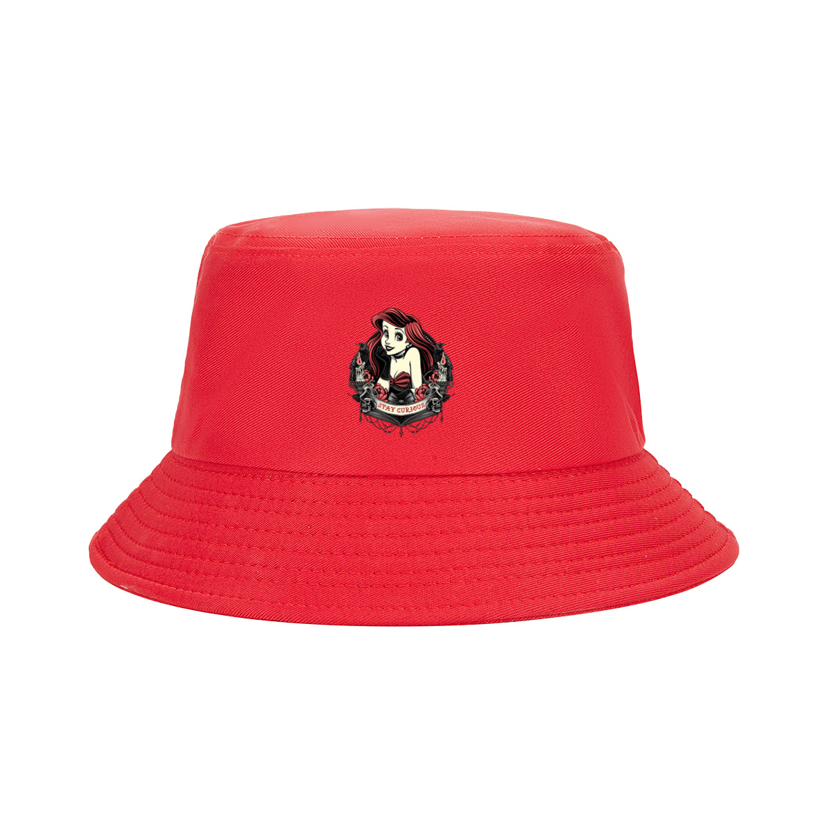 Ariel Stay Curious Gothic Design - Fisherman's Hat