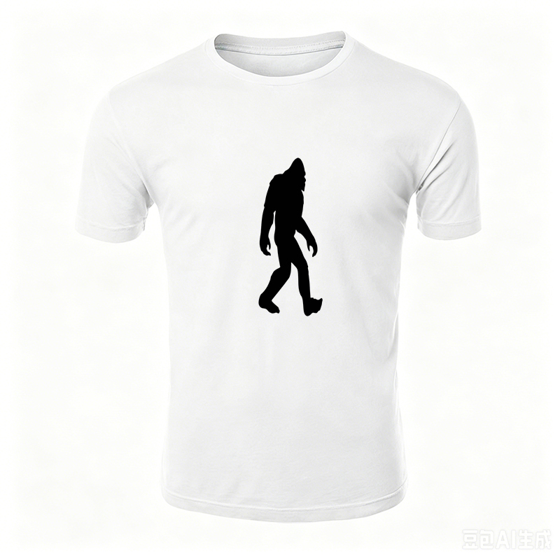 Unisex Classic T-Shirt Bigfoot Silhouette Design Graphic Tee for Outdoor Enthusiasts and Cryptid Lovers Casual Wear for Men Women Hiking Camping Adventure Fans Lightweight Comfortable Everyday Clothing