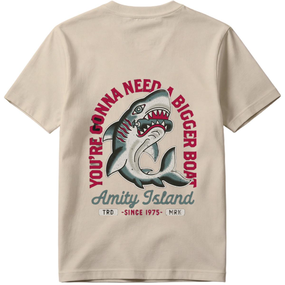 Jaws - Amity Island Shark Design - Tee