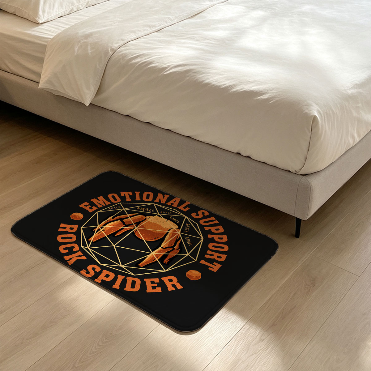 Emotional Support Rock Spider: Amaizing Arachnid Adventure - Flannel floor mat