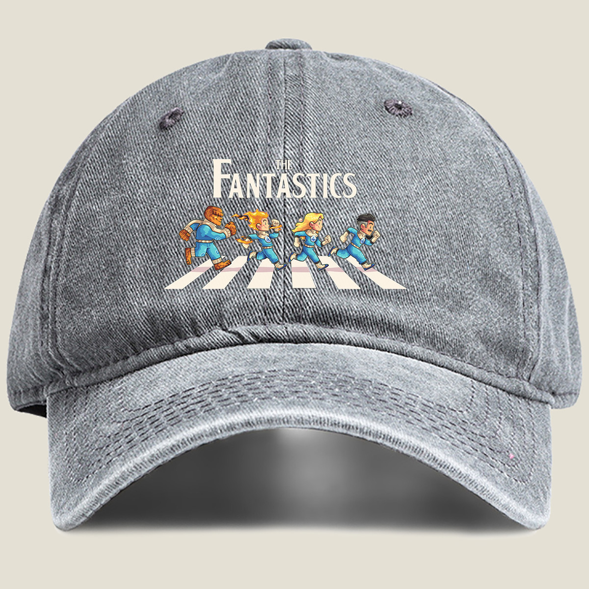 The Fantastics: The Fantastic Four Crossing the Street - Washed Denim - Baseball Cap