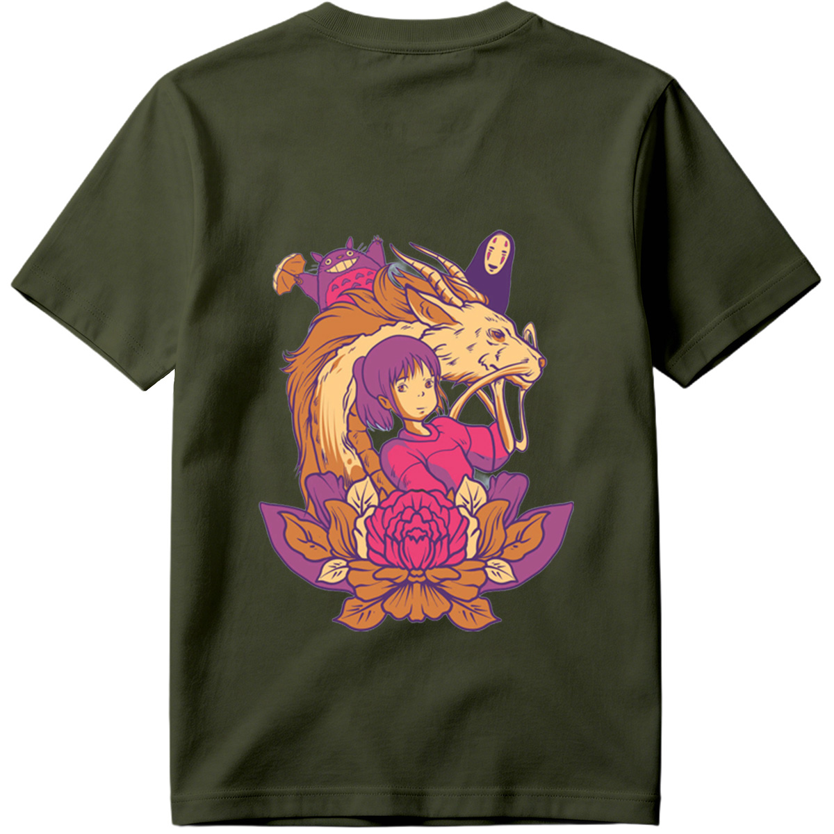 Spirited Away: Chihiro, Haku, No-Face, and Totoro - Tee
