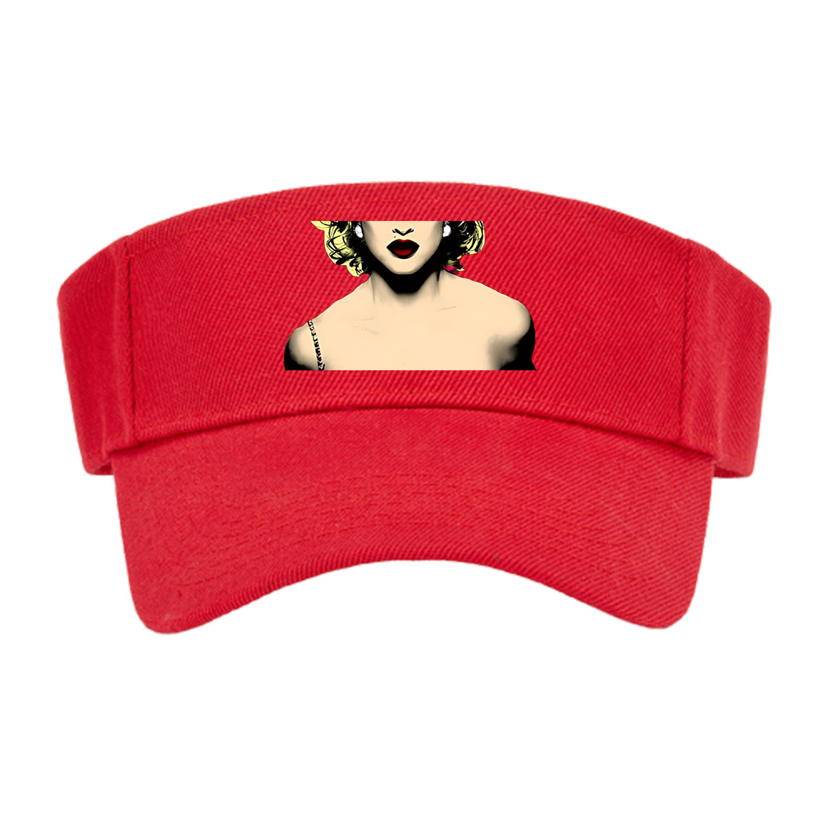Marilyn Monroe in a Glamorous Pose with Bold Makeup and Iconic Hairstyle -  Visor cap