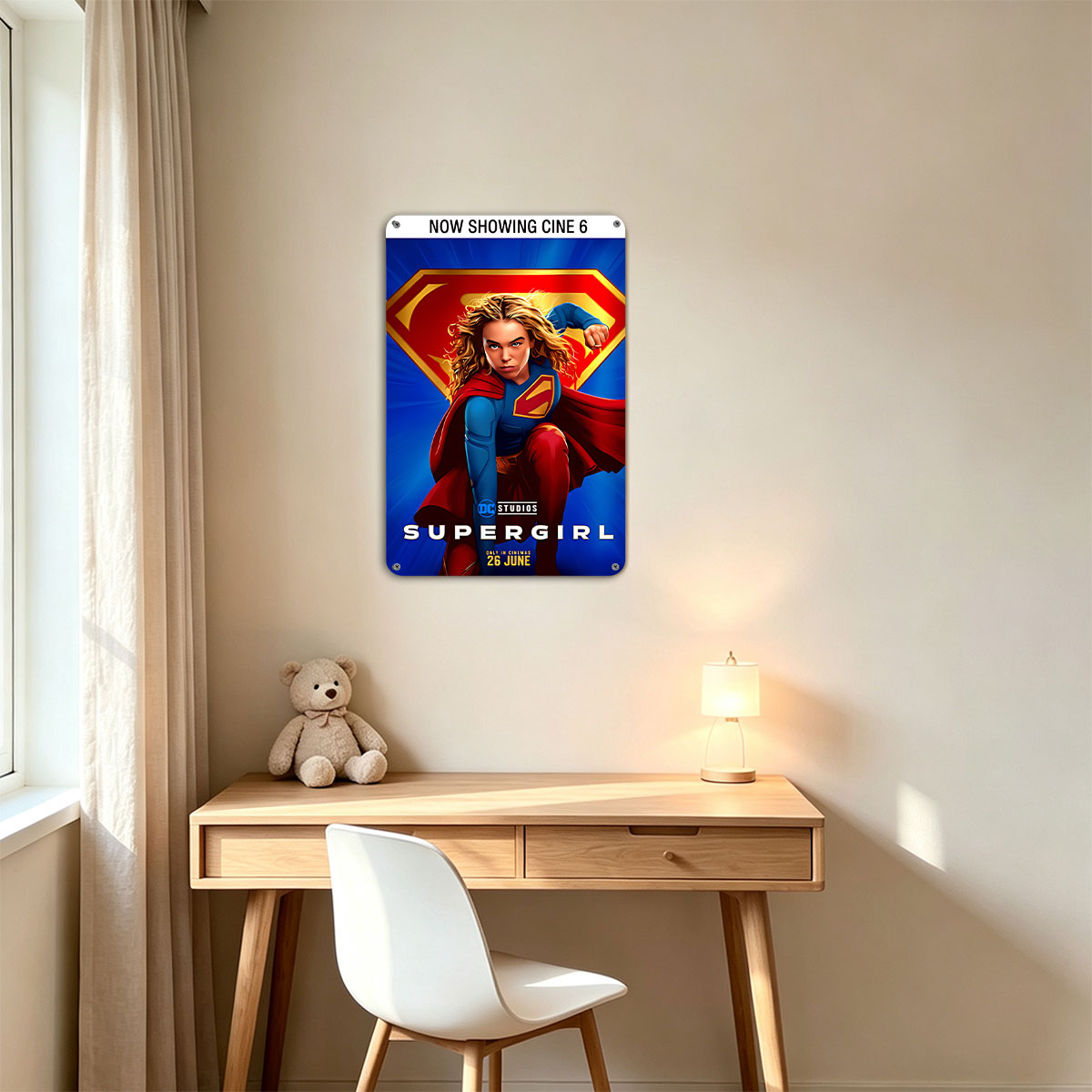 Supergirl Movie Poster - DC Studios, Starring Supergirl, Now Showing at Cine 6, Release Date: 26 June - painting