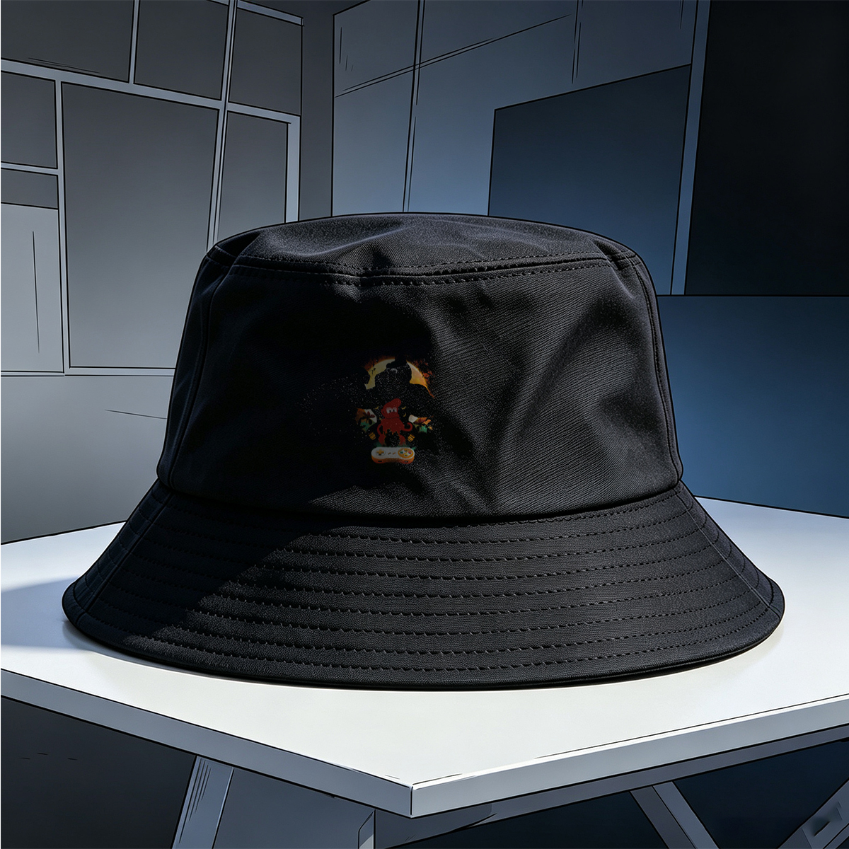 Donkey Kong and Diddy Kong with Game Controller - Fisherman's Hat