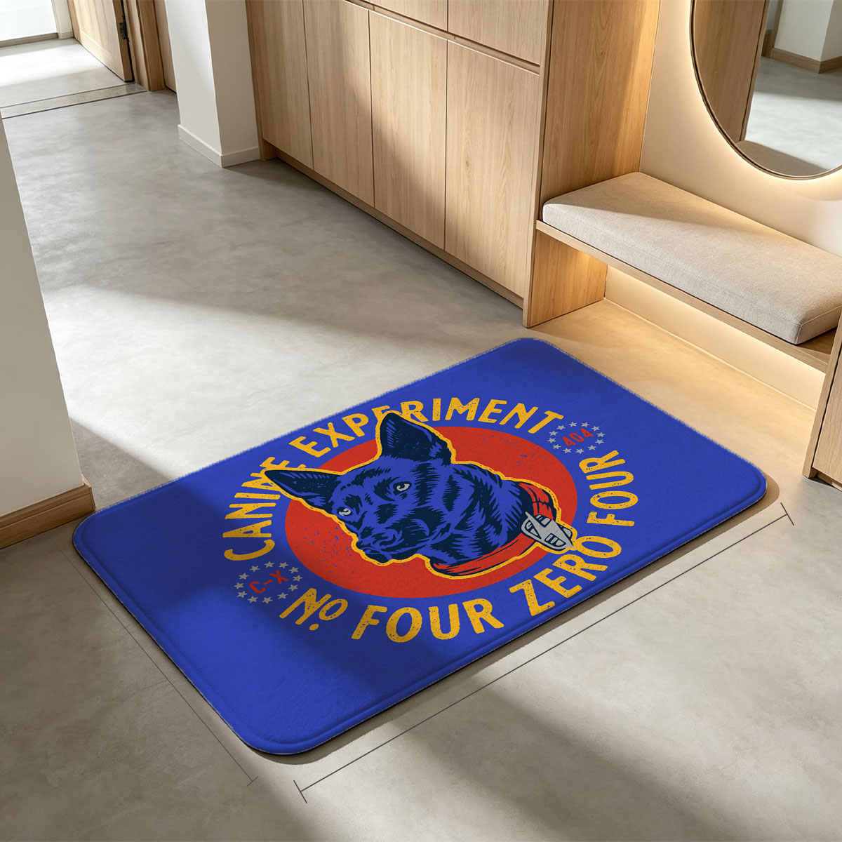 Canine Experiment 404: C-X No. Four Zero Four - Flannel floor mat
