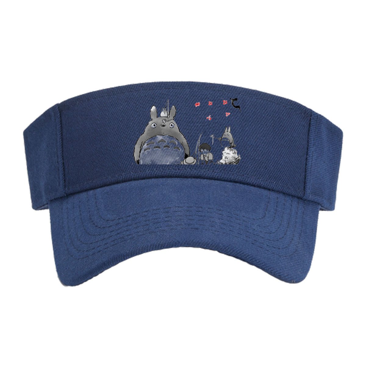 Totoro, Mei, and Satsuki Fishing Under Cherry Blossoms -  Visor cap