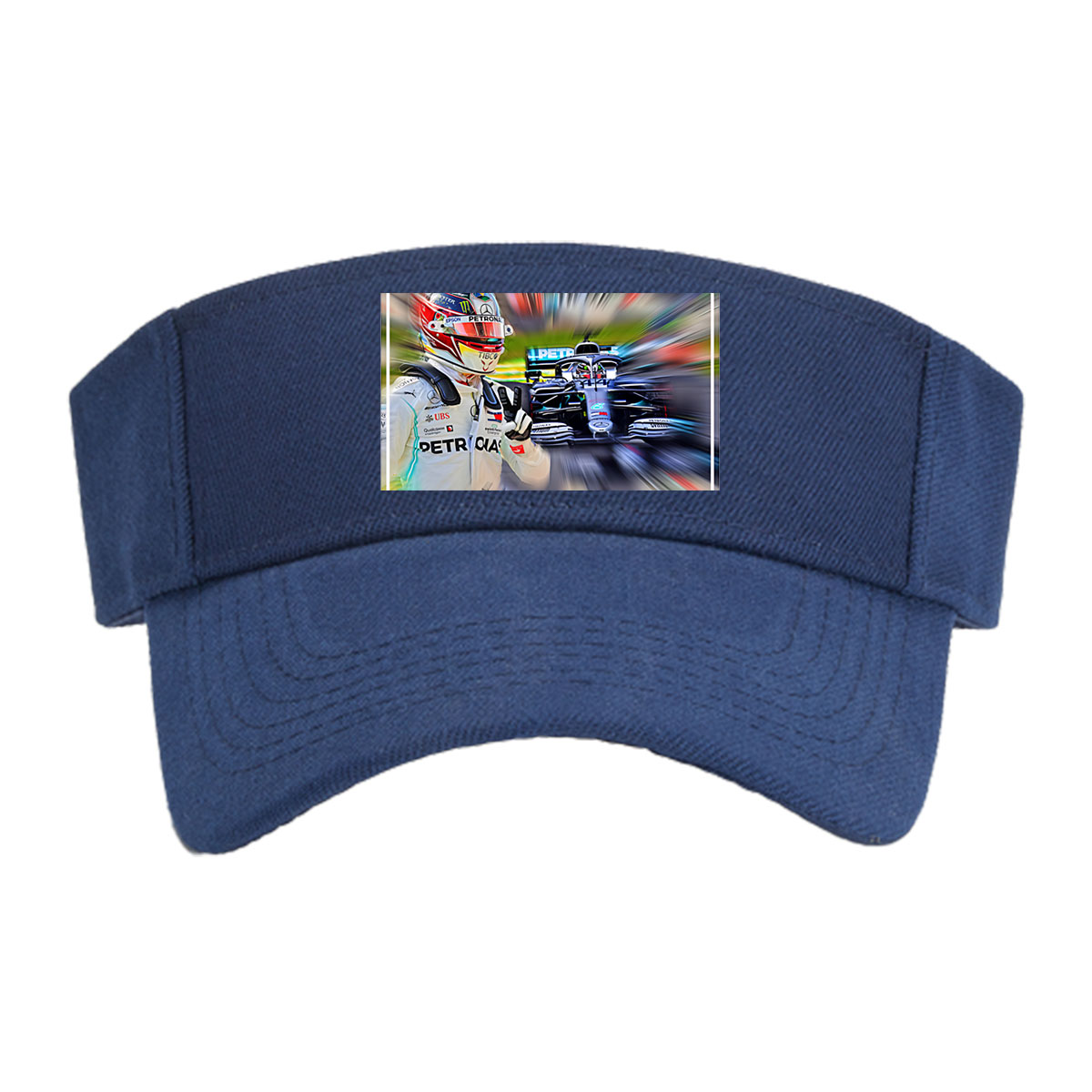 Lewis Hamilton, Mercedes F1 Driver, Celebrating Victory on Track -  Visor cap
