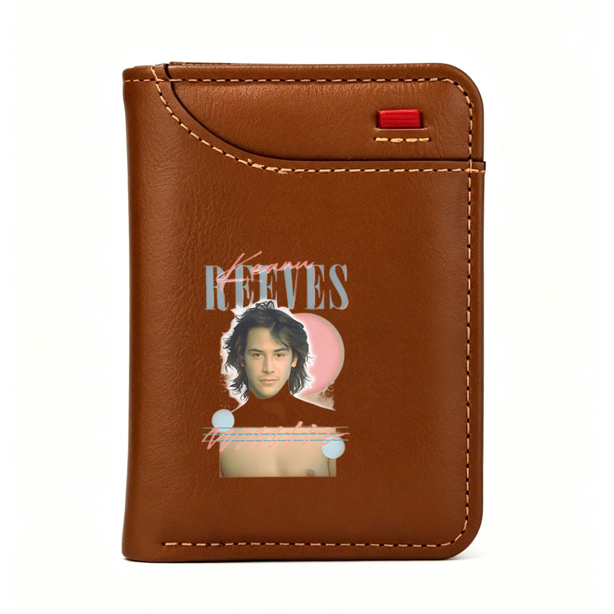 Keanu Reeves Portrait Art Design - Vertical Style Wallet