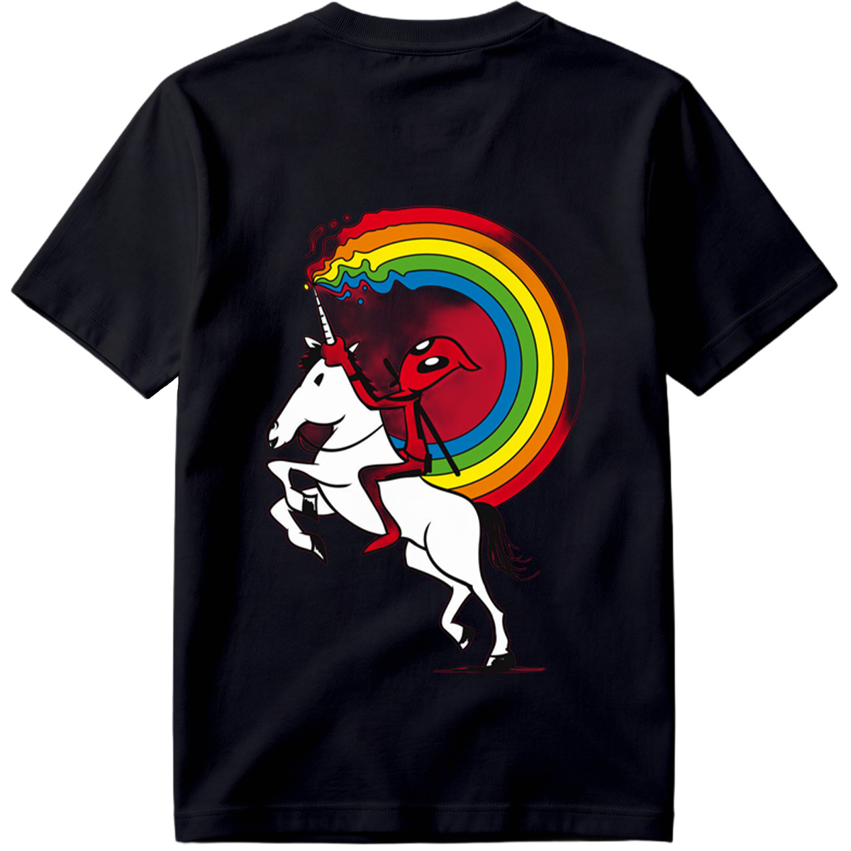 Unicorn Rider with Rainbow Trail - Tee