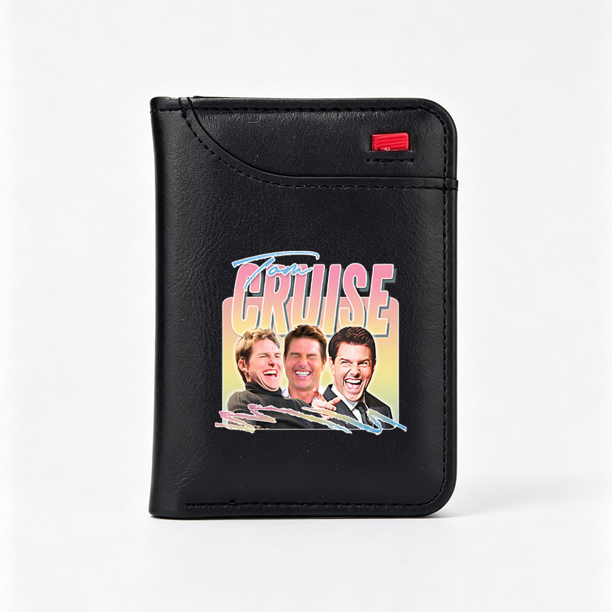 Tom Cruise: Three Faces of Laughter and Action - Vertical Style Wallet