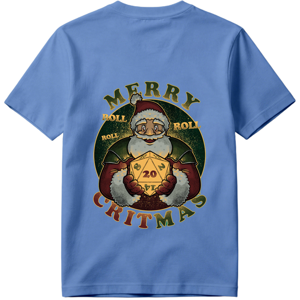 Merry Rollmas: Santa with D20 - Tee