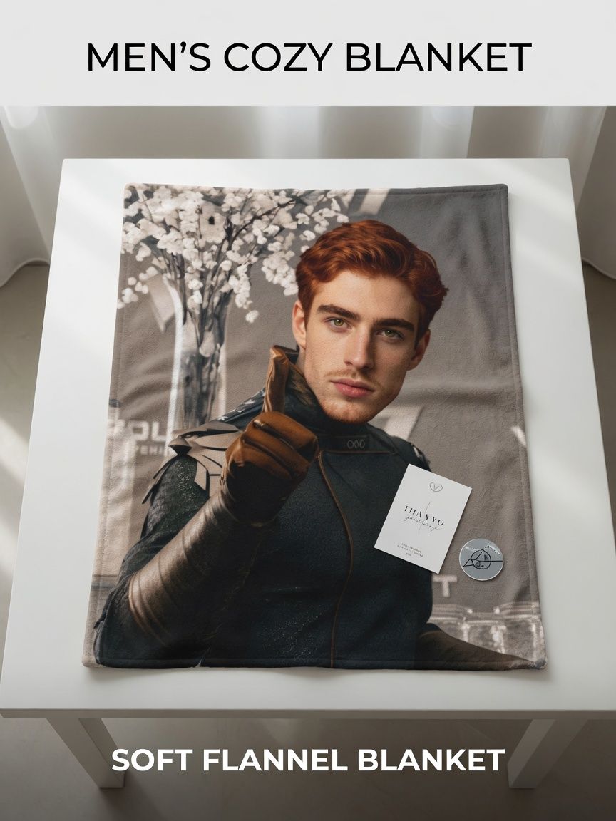 Custom Photo Face Blanket Personalized Flannel Fleece Throw Soft Skin-Friendly Warm Cover Ideal Custom Keepsake Gift