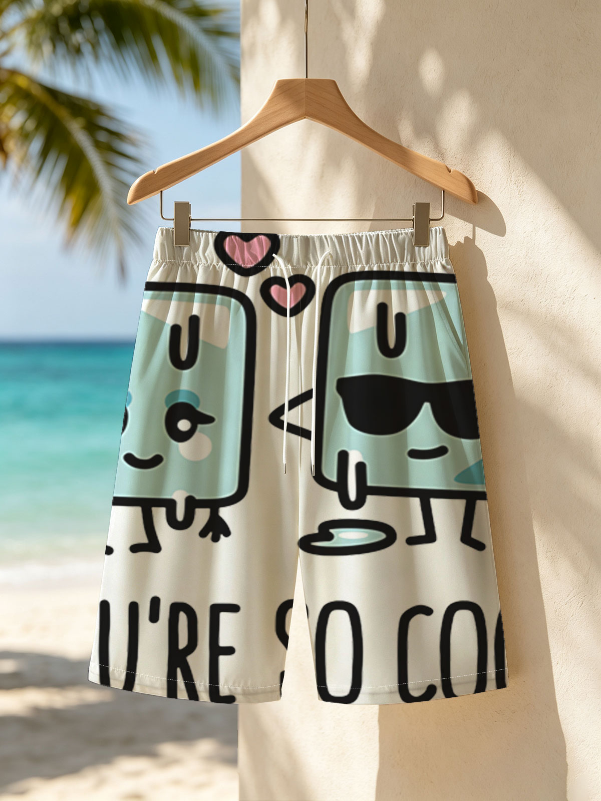 Ice Cube Characters with Sunglasses and Hearts, 