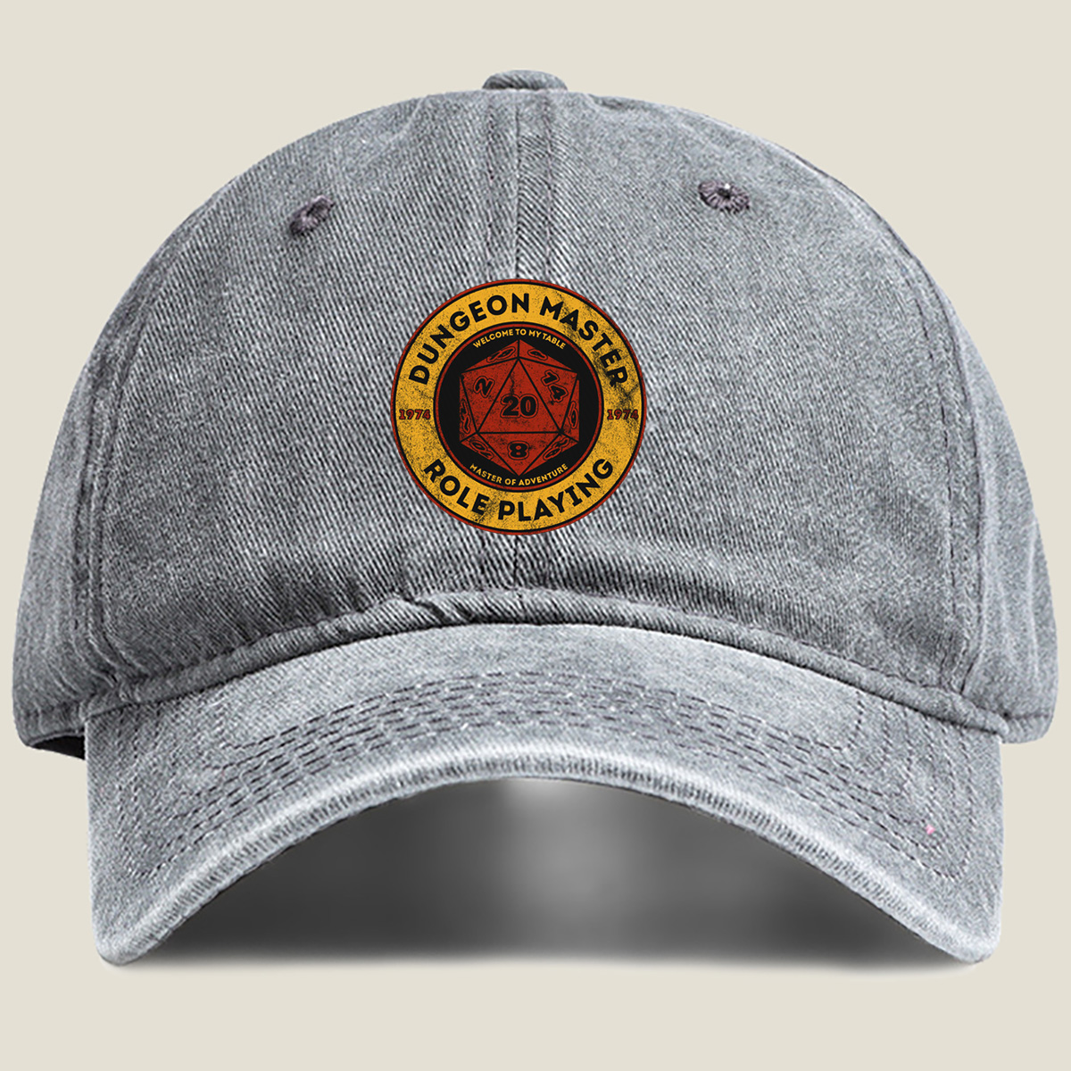 Dungeon Master Role Playing: Welcome to My Table - Washed Denim - Baseball Cap
