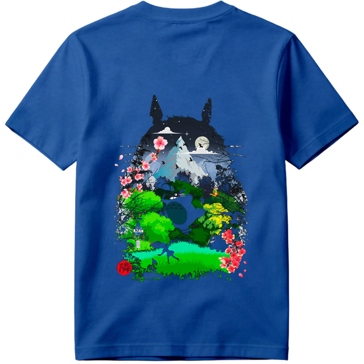 Totoro in the Cherry Blossom Garden - Tee