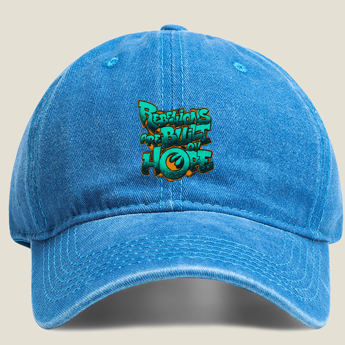 Rebellions Are Built on Hope - Washed Denim - Baseball Cap