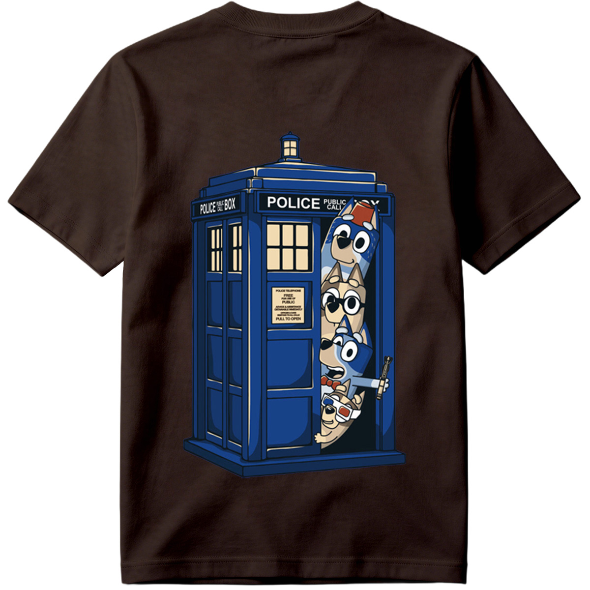 Bluey and Family in the TARDIS - Tee