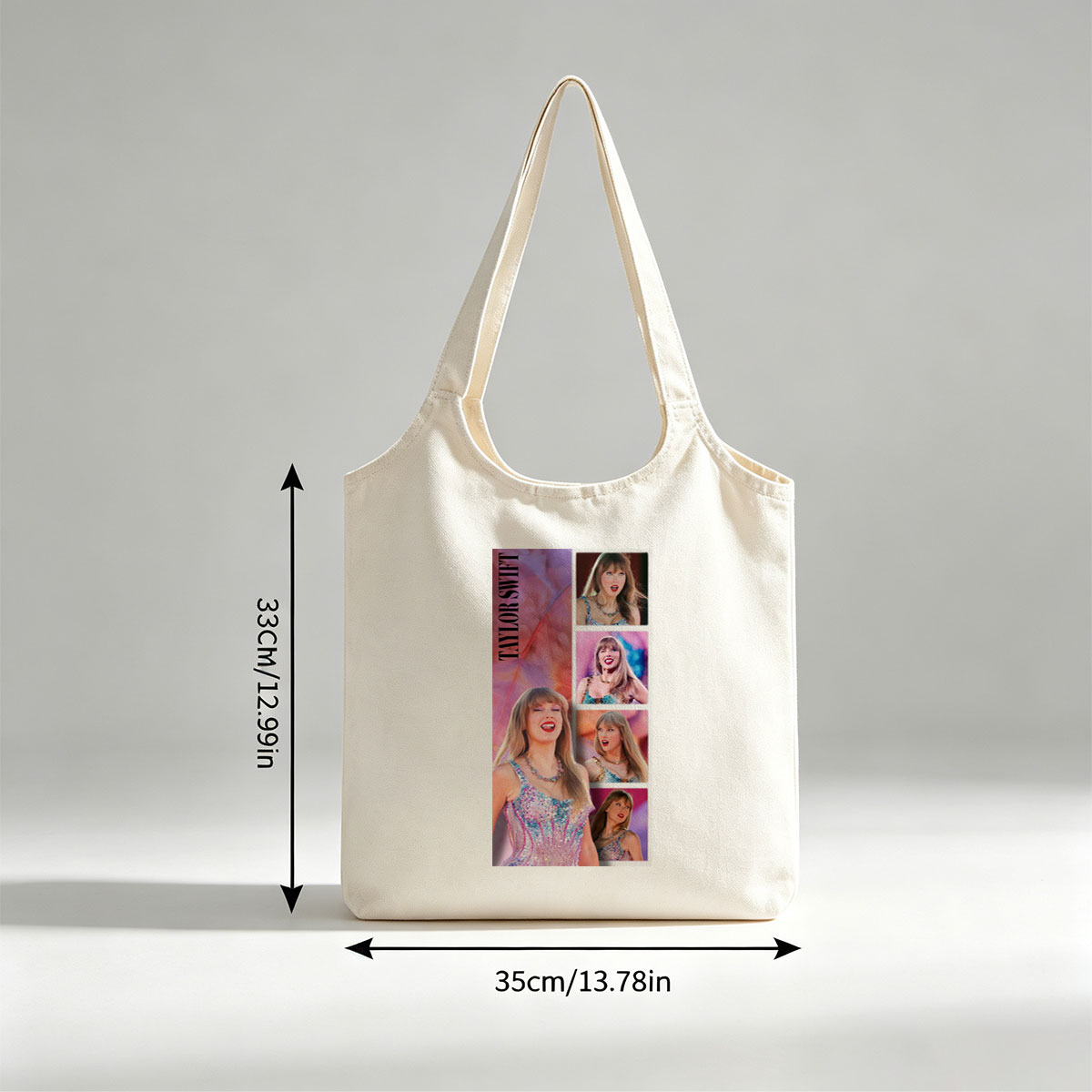 Taylor Swift Live Performance in Sparkling Stage Outfit and Expressive Moments - Canvas shoulder bags/