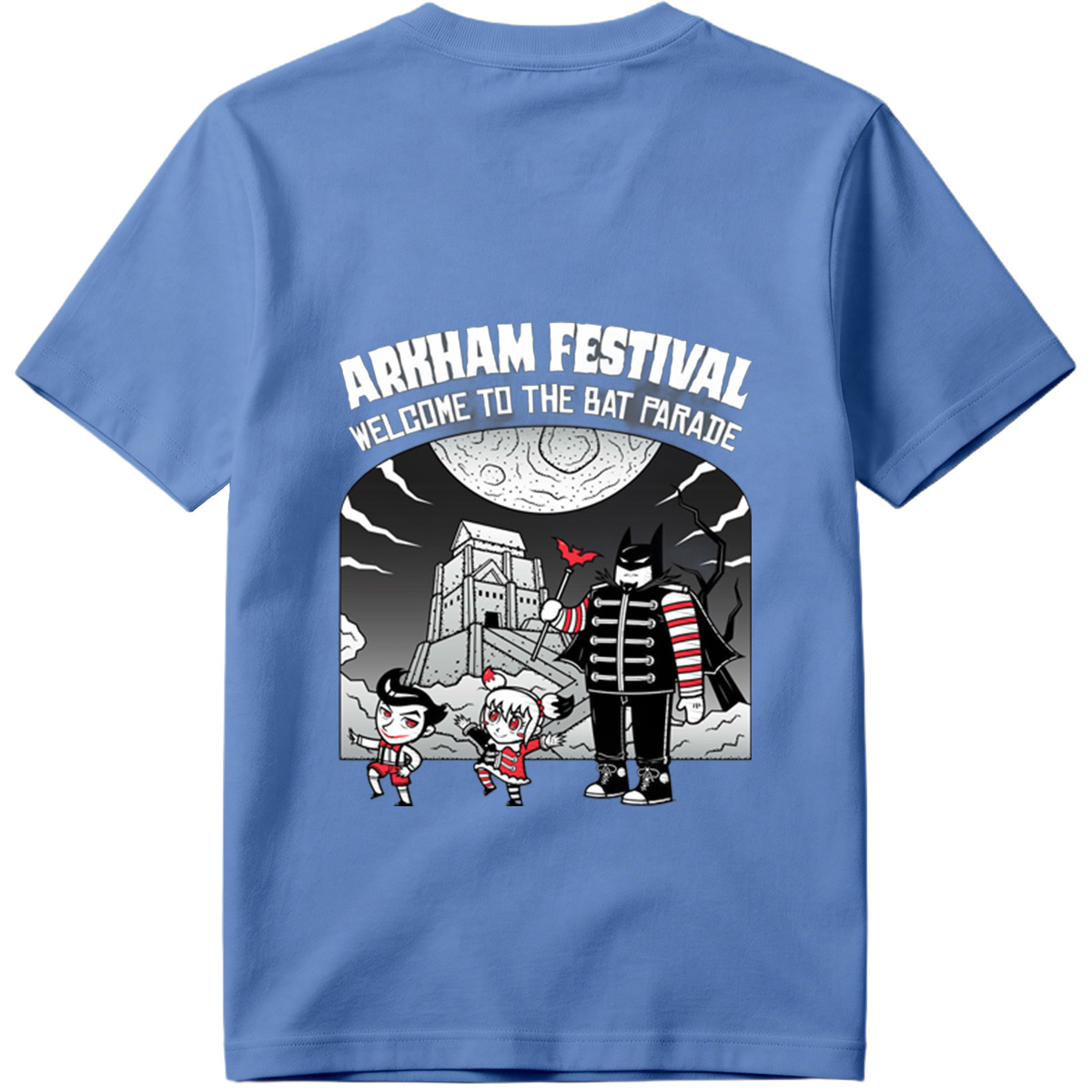 Arkham Festival: Batman, Harley Quinn, and The Joker in the Bat Parade - Tee