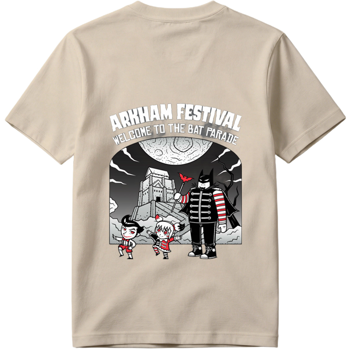 Arkham Festival: Batman, Harley Quinn, and The Joker in the Bat Parade - Tee