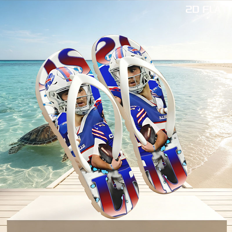 Josh Allen, Buffalo Bills QB, in Action and Celebration Moments -  flip-flops
