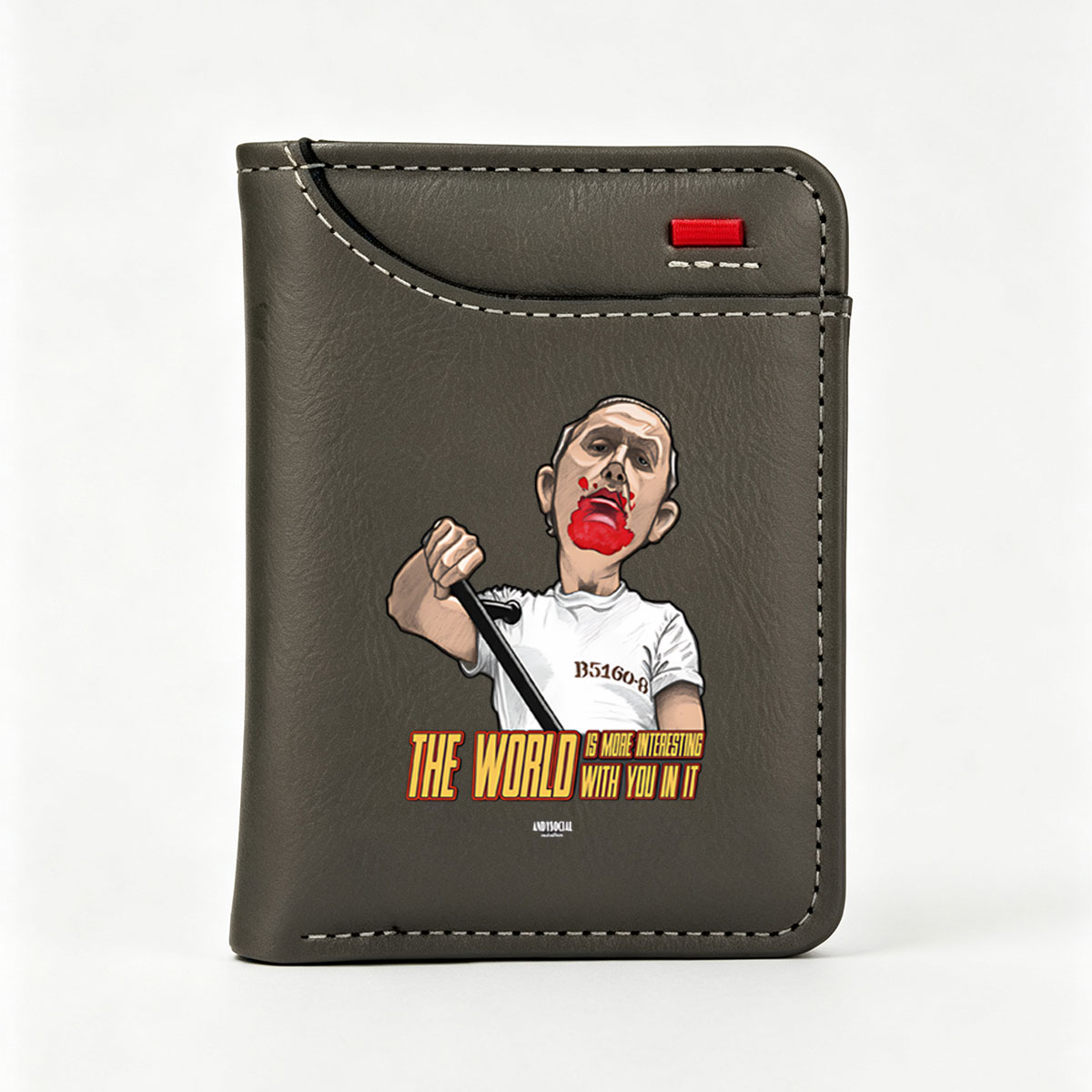 The World is More Interesting With You in It - Andy Social Artwork - Vertical Style Wallet