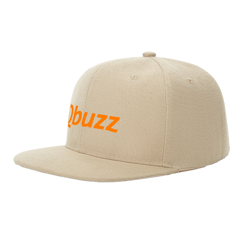 Flat Brim Baseball Cap Qbuzz Logo Print Streetwear Underground Skate Style for Basketball Court Skate Park Urban Lifestyle Skaters Rappers Streetwear Enthusiasts