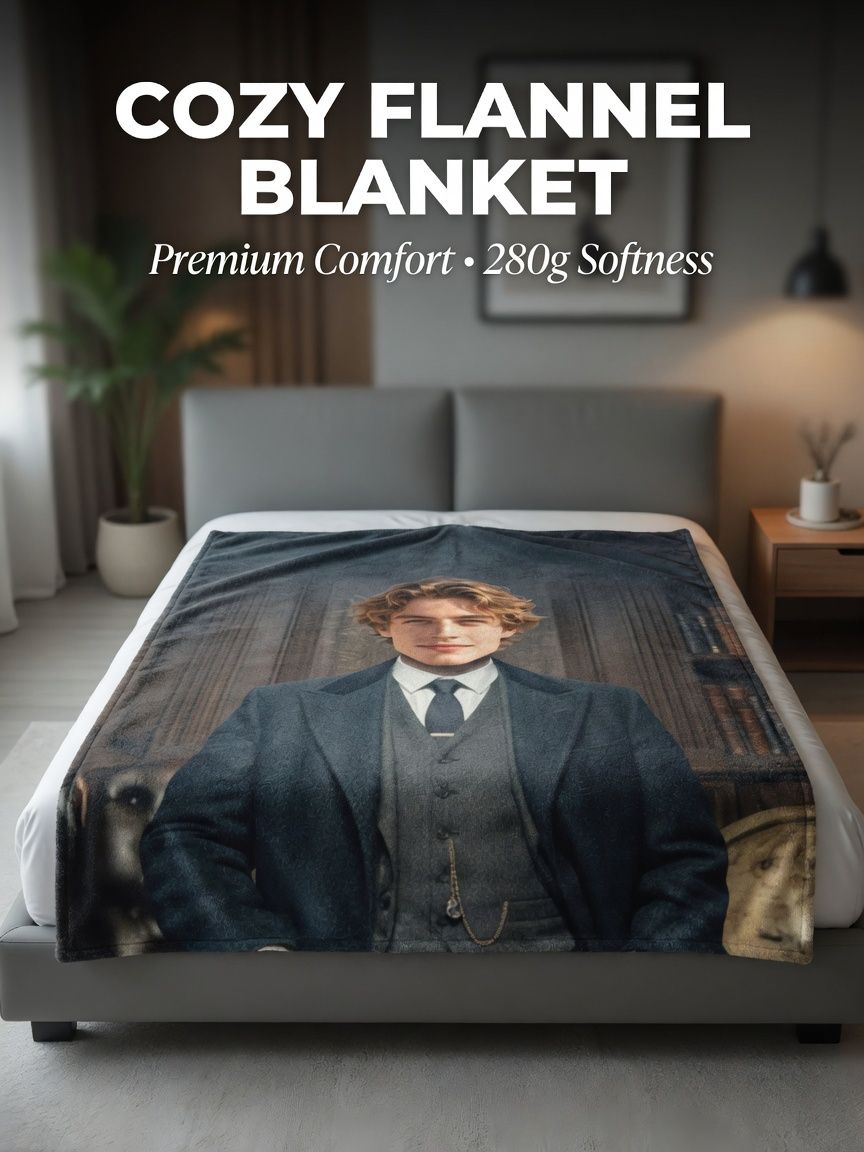 Custom Face Photo Blanket Personalized Flannel Fleece Wrap Skin Friendly Anti Pilling Portrait Throw Ideal Memory Gift