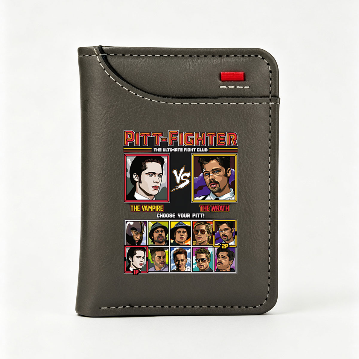 Pitt-Fighter: The Vampire vs The Wrath - Choose Your Pitt! - Vertical Style Wallet