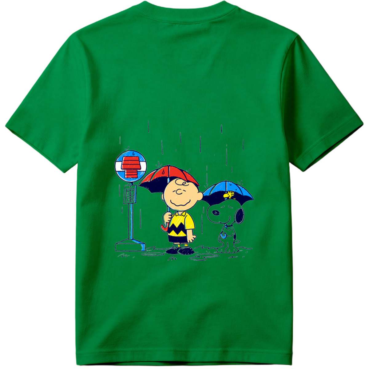 Peanuts: Charlie Brown and Snoopy in the Rain - Tee