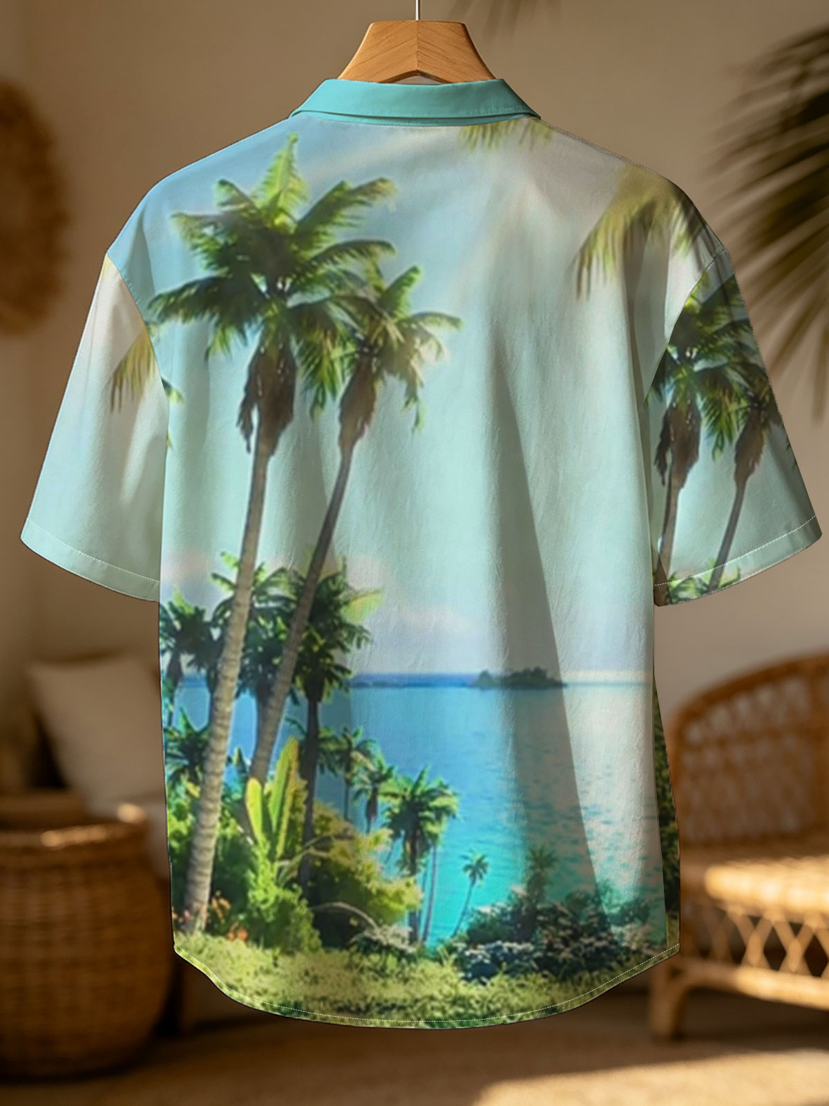 Tropical Paradise with Palm Trees and Crystal Clear Waters -  Shirt