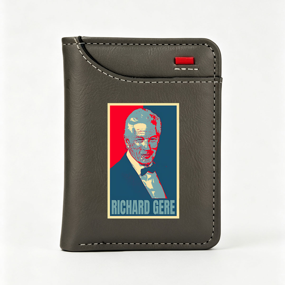 Richard Gere Portrait in Pop Art Style - Vertical Style Wallet