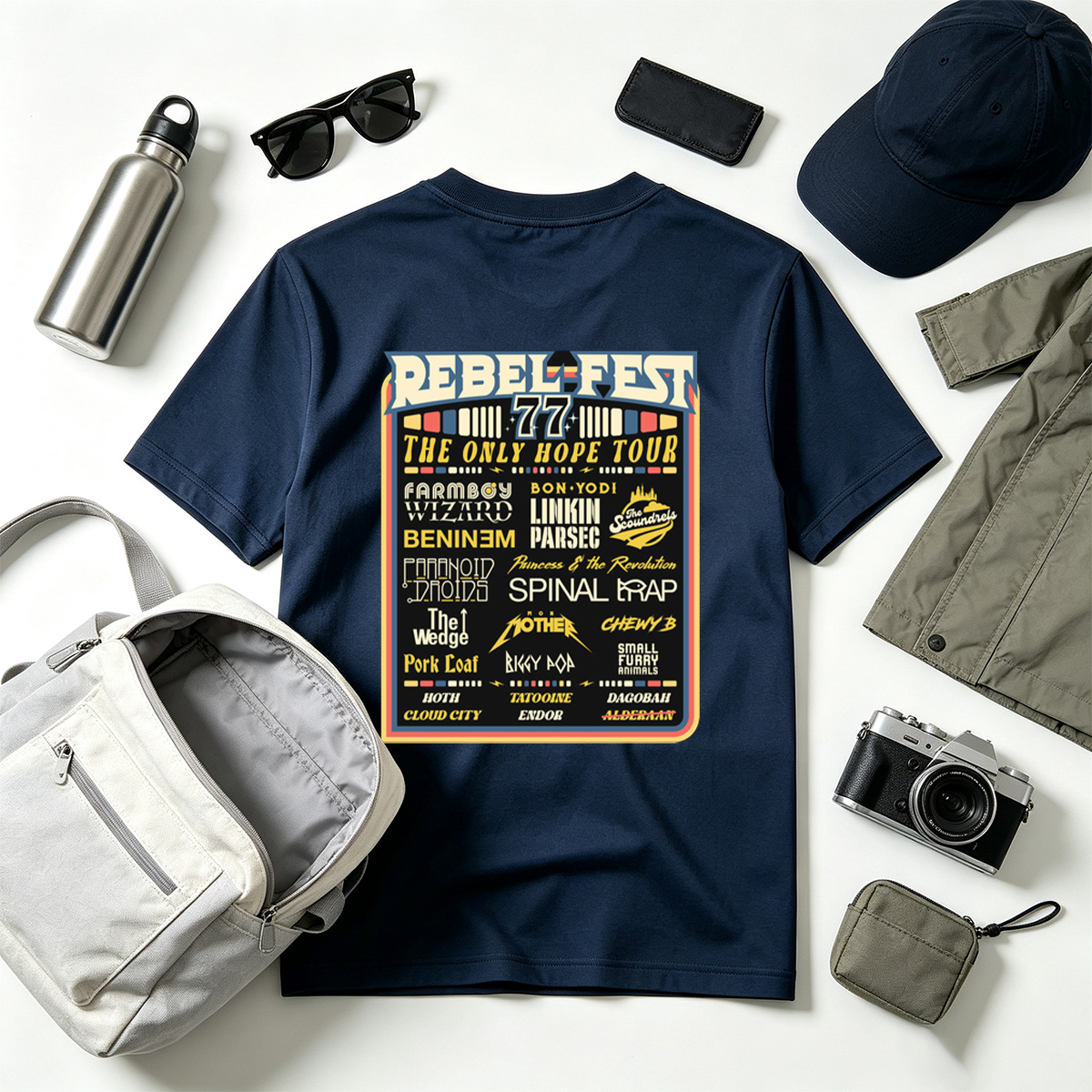 Rebel-Fest 77: The Only Hope Tour Featuring Star Wars Characters and Bands - Tee