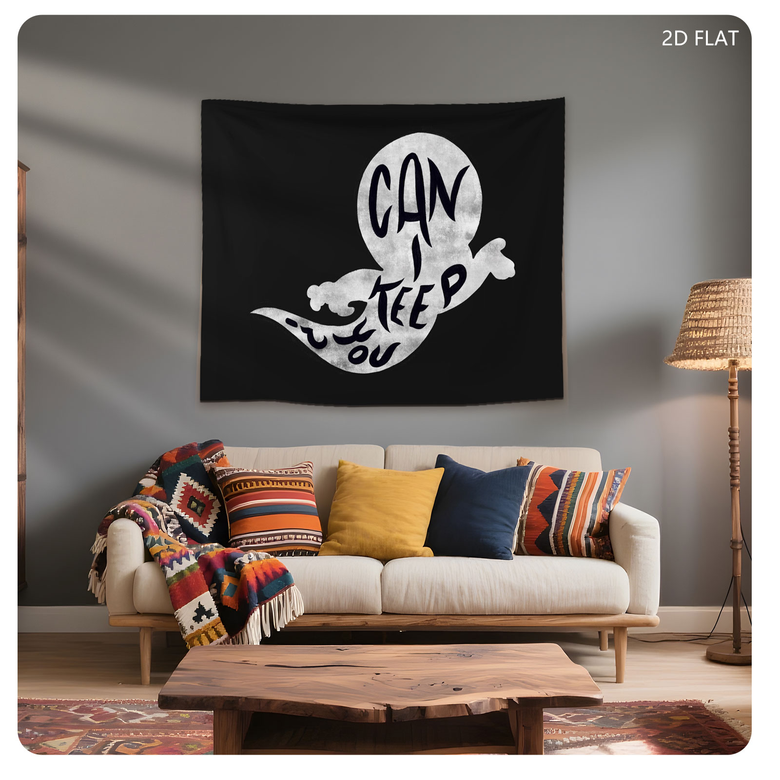 Can I Keep You - Ghostly Typography Art - Tapestry