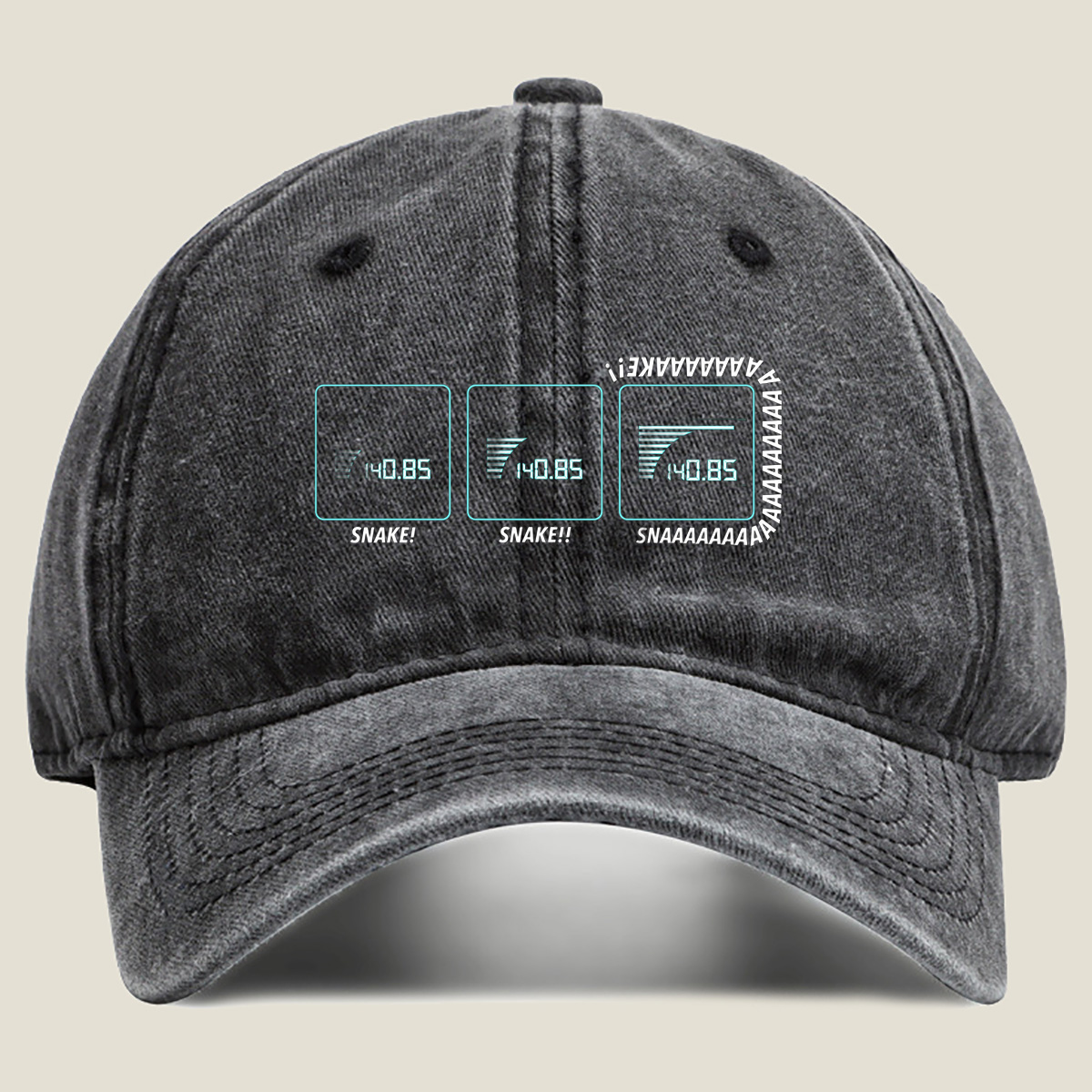 IP: Snake! Snake!! Snaaaaaaaake! - Washed Denim - Baseball Cap