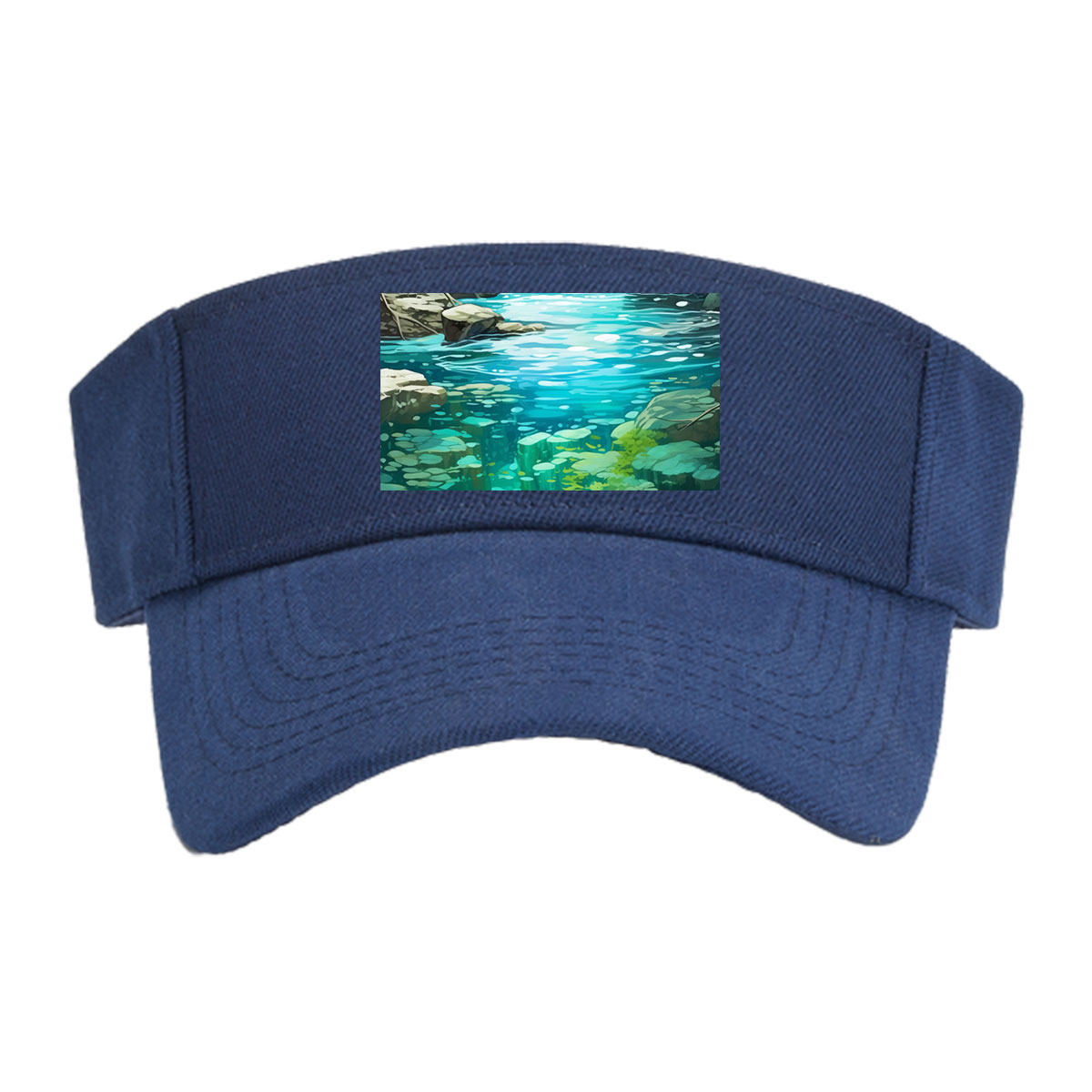 Crystal Clear Stream in a Lush Canyon -  Visor cap