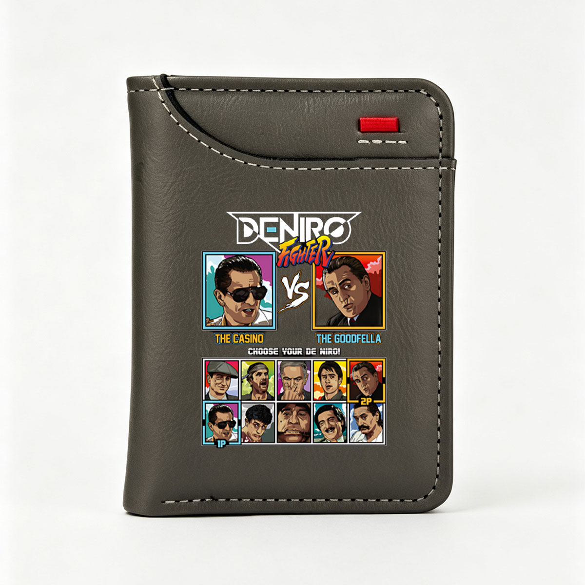 De Niro Fighter: The Casino vs The Goodfella - Choose Your De Niro Character - Vertical Style Wallet