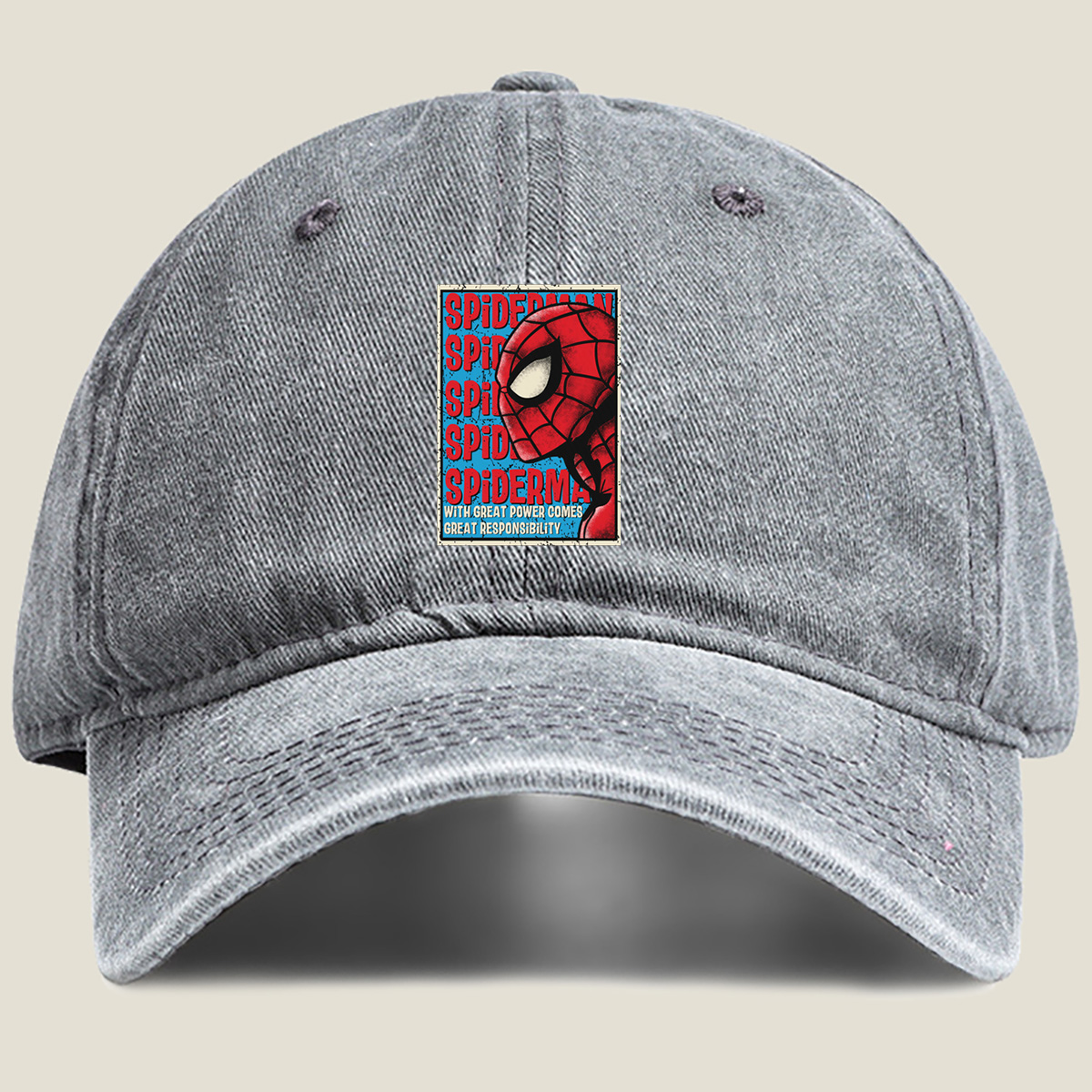 Spider-Man: With Great Power Comes Great Responsibility - Washed Denim - Baseball Cap