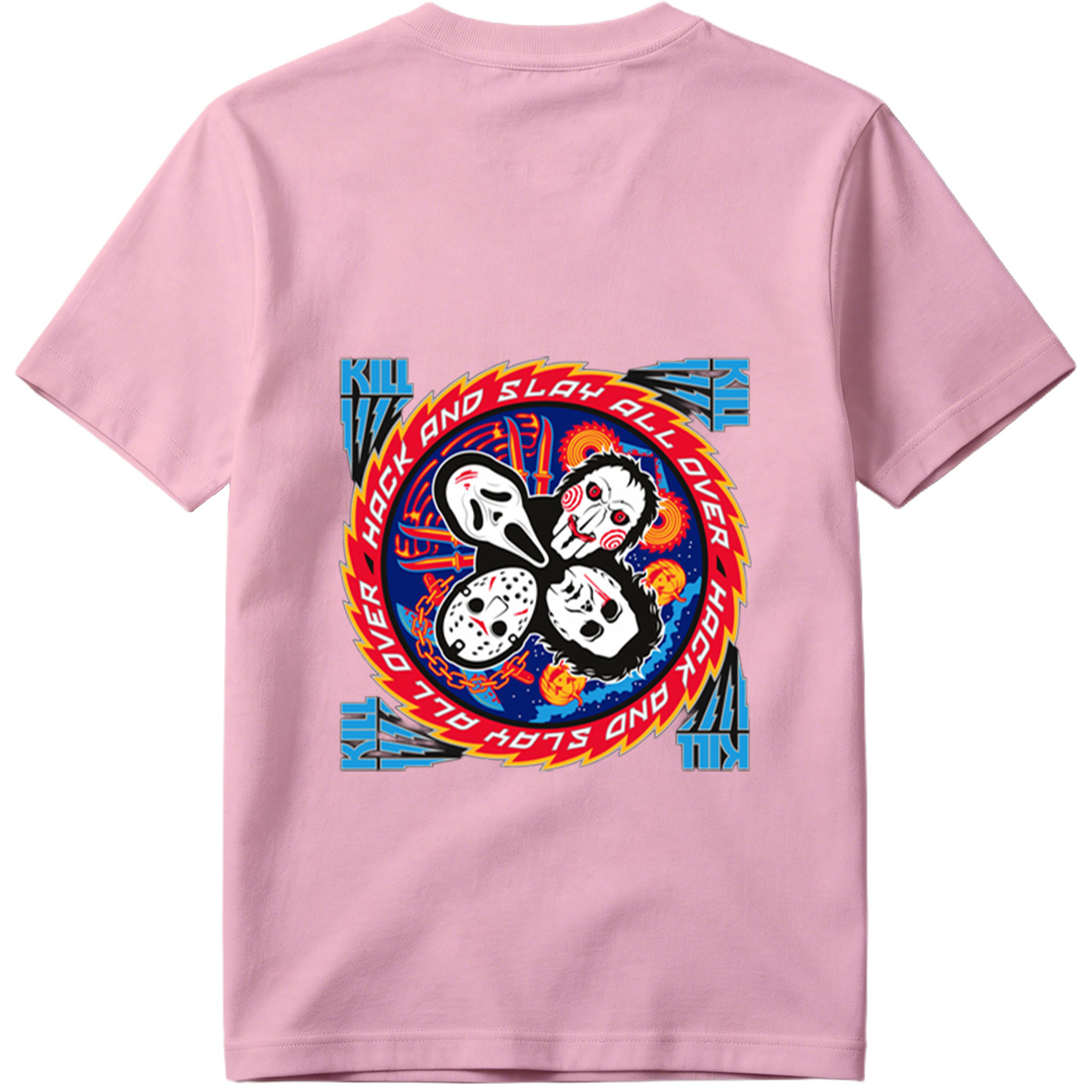 Halloween Horror Icons: Michael Myers, Ghostface, Leatherface, and Jigsaw - Tee