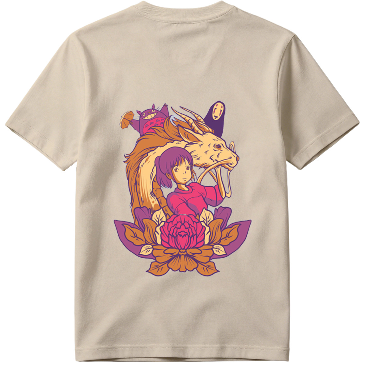 Spirited Away: Chihiro, Haku, No-Face, and Totoro - Tee