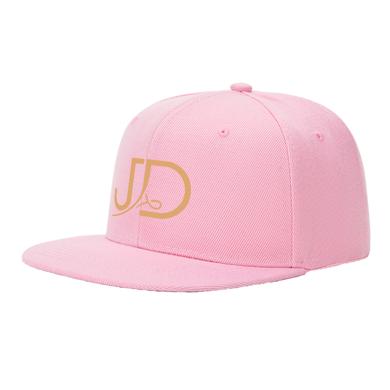 Flat Brim Baseball Cap JD Logo Print Streetwear Underground Skate Style for Basketball Court Skate Park Urban Riders and Hip Hop Artists