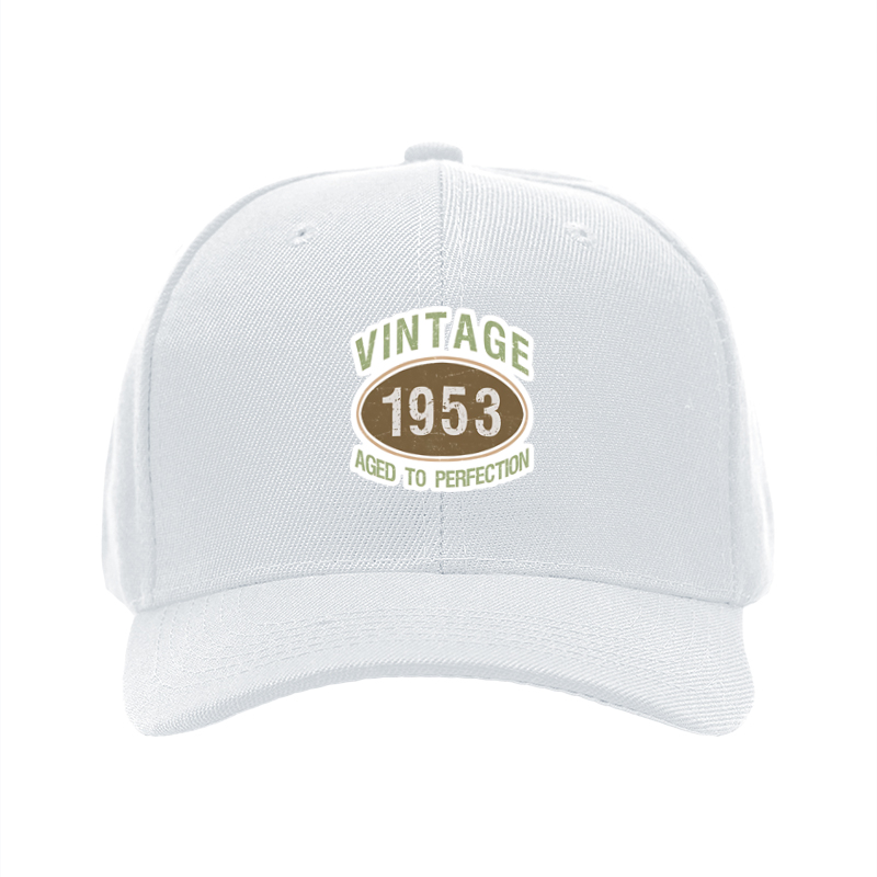 1pc New Baseball Cap Vintage 1953 Aged to Perfection Print Unisex Adjustable Hat for Outdoor Activities and Casual Wear Adults Men Women Style