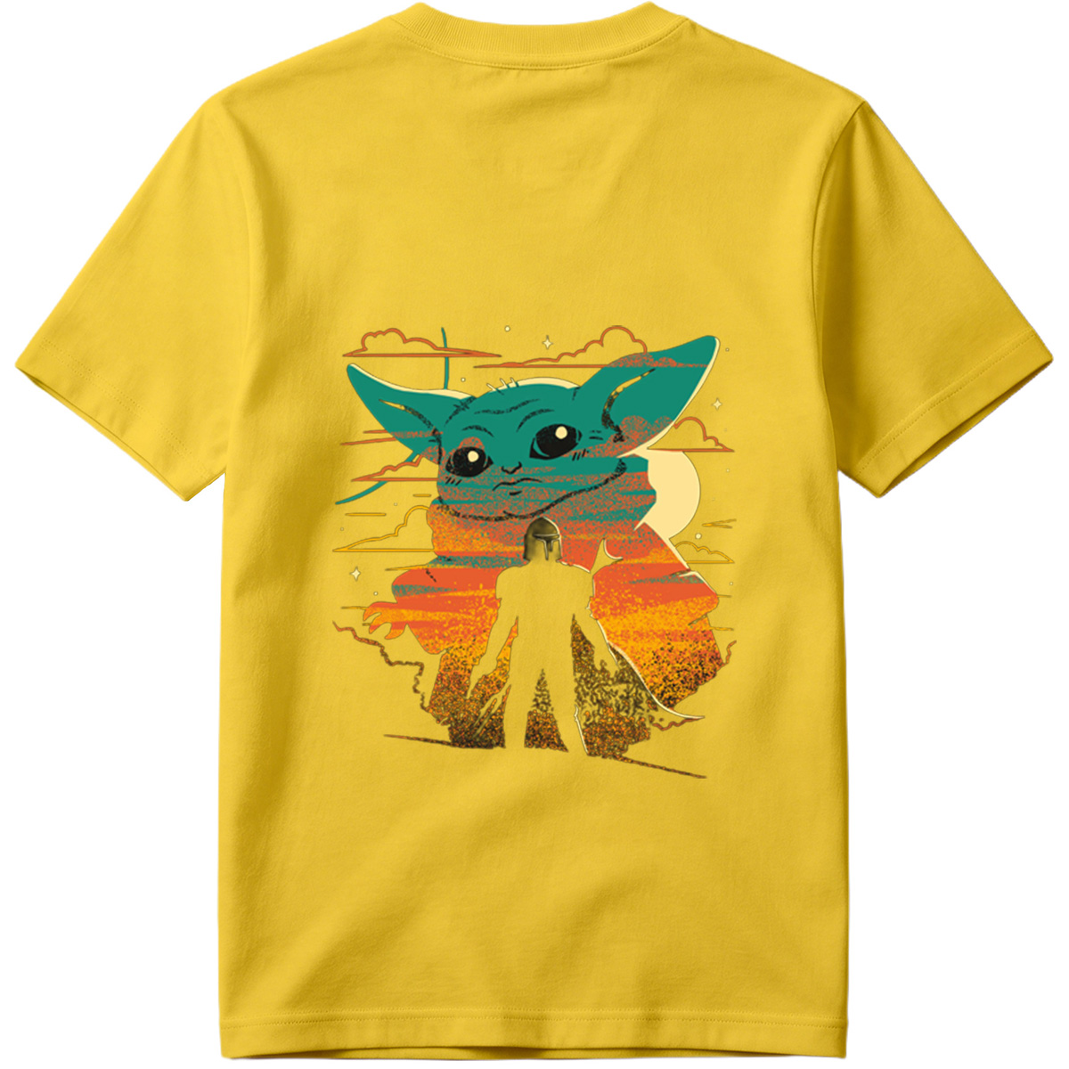 The Mandalorian and Grogu Sunset Silhouette - Tee