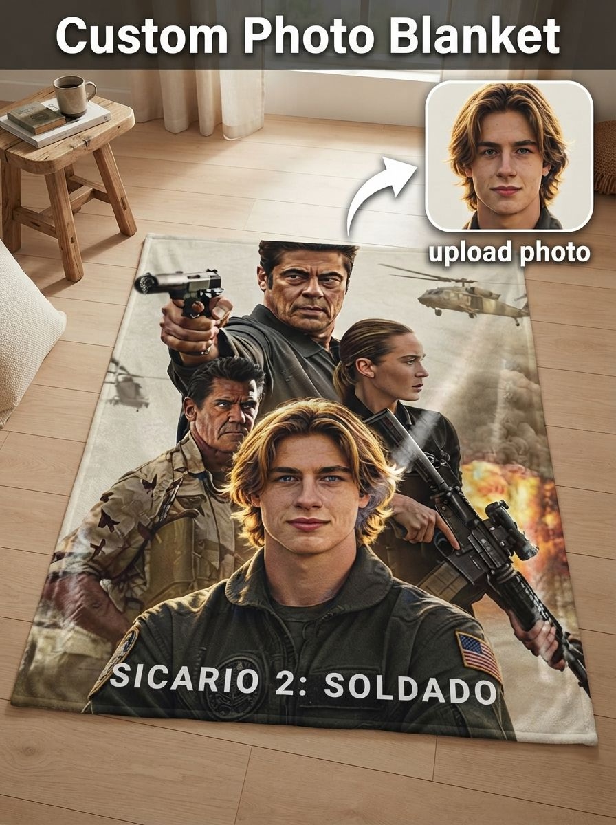 Custom Photo Flannel Blanket Personalized Headshot Movie Poster Throw Ultra Soft Anti Pilling Fleece Cover Ideal Gift
